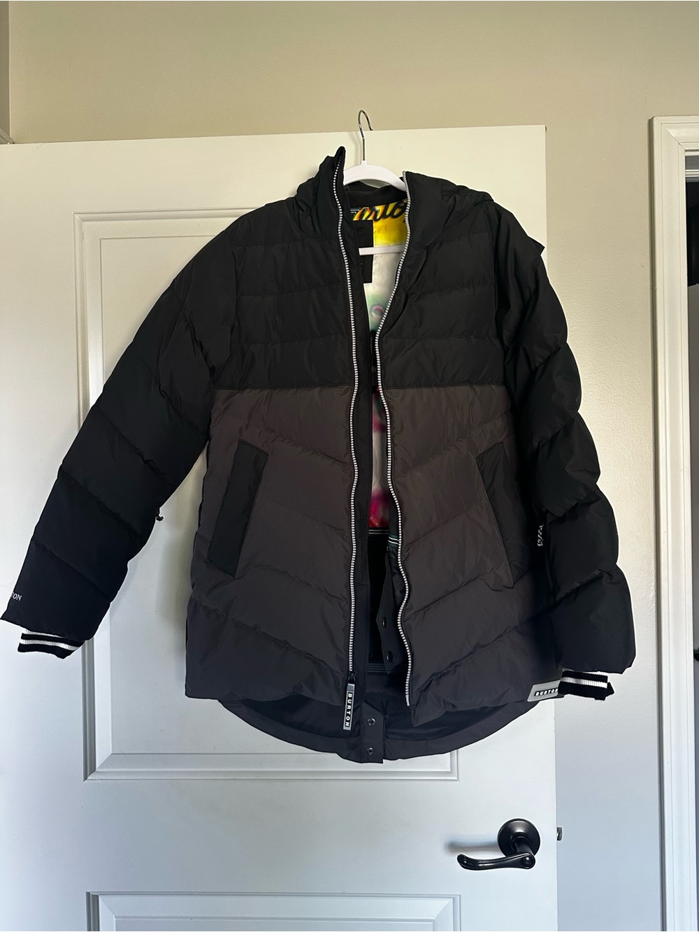 Burton Black and Dark Gray Snowboarding Jacket